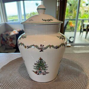 Vintage Spode Disney Christmas Tree Cookie Jar & Lid